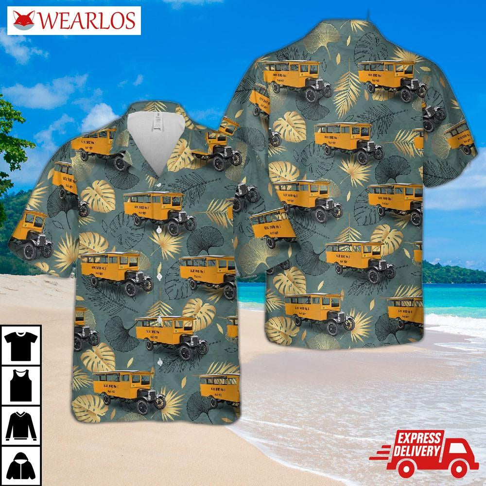 1927 "blue Bird No. 1" School Bus Hawaiian Shirt