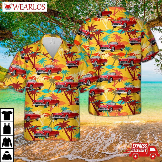 1956 Red Ford Thunderbird Hawaiian Shirt