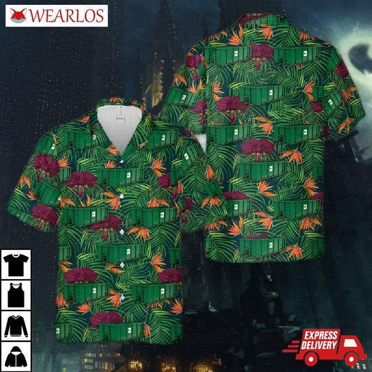 Waste Management 30 Yard Roll-off Dumpster Hawaiian Shirt