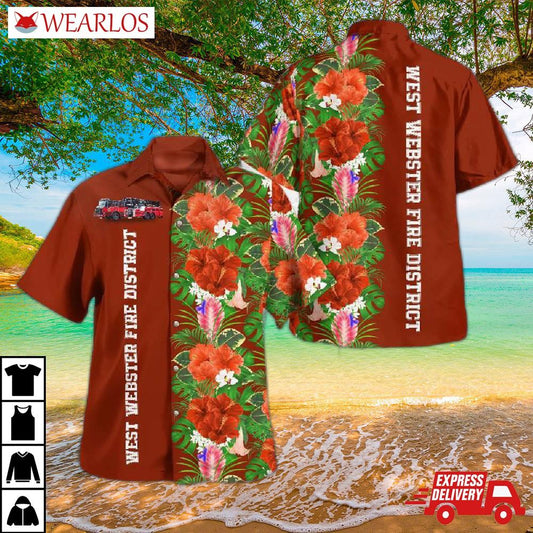 Webster, New York, West Webster Fire District Hawaiian Shirt