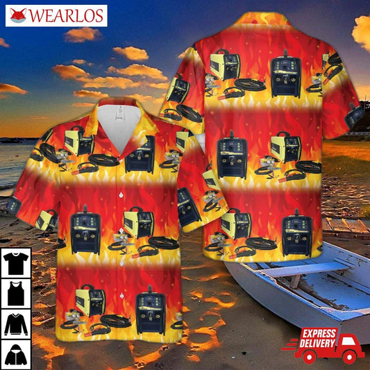 Welder Canada Canaweld Tig Ac/dc 201 Pulse-d Hawaiian Shirt