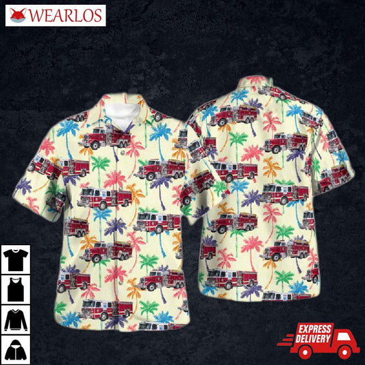 York Beach, County, Maine, Beach Fire Department Hawaiian Shirt